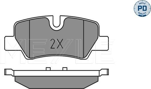 Meyle 025 259 8016/PD - Комплект гальмівних колодок autocars.com.ua