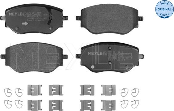 Meyle 025 261 8818 - Гальмівні колодки, дискові гальма autocars.com.ua