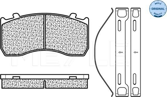 Meyle 025 290 4827 - Гальмівні колодки, дискові гальма autocars.com.ua