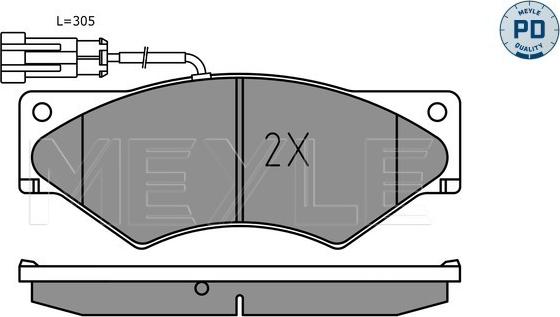 Meyle 025 291 0720/PD - Тормозные колодки, дисковые, комплект avtokuzovplus.com.ua