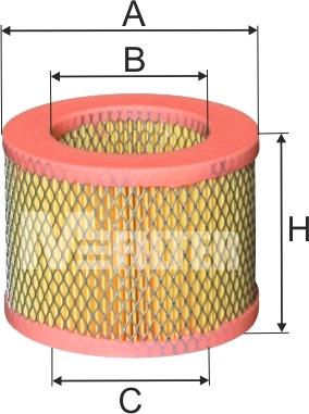 Mfilter A 1017 - Повітряний фільтр autocars.com.ua