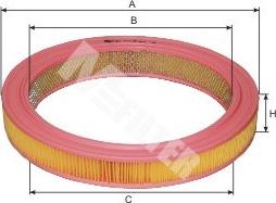 Mfilter A 115 - Повітряний фільтр autocars.com.ua