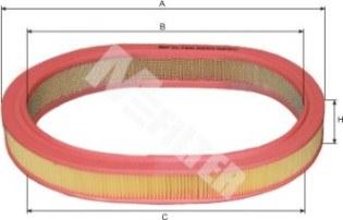 Mfilter A 252 - Повітряний фільтр autocars.com.ua