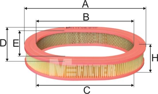 Mfilter A 285 - Воздушный фильтр avtokuzovplus.com.ua