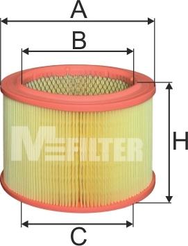 Mfilter A 289 - Повітряний фільтр autocars.com.ua