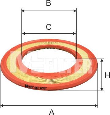 Mfilter A 383 - Воздушный фильтр autodnr.net