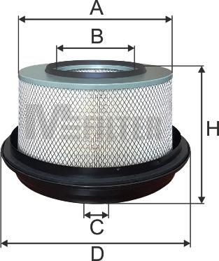 Mfilter A 568 - Воздушный фильтр avtokuzovplus.com.ua