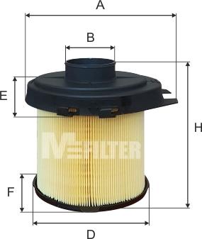 Mfilter A 881 - Повітряний фільтр autocars.com.ua