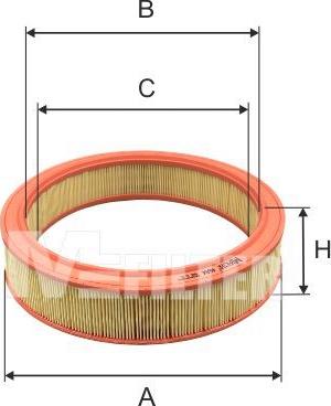 Mfilter A 894 - Воздушный фильтр avtokuzovplus.com.ua