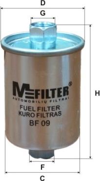 Mfilter BF 09 - Топливный фильтр avtokuzovplus.com.ua
