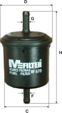 Mfilter BF 675 - Топливный фильтр autodnr.net