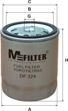 Mfilter DF 324 - Фільтр палив. MERCEDES вир-во M-Filter autocars.com.ua