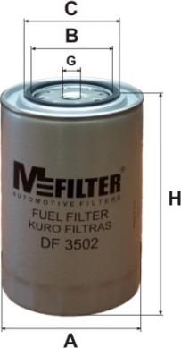 Mfilter DF 3502 - Топливный фильтр autodnr.net