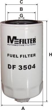 Mfilter DF 3504 - Паливний фільтр autocars.com.ua