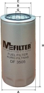 Mfilter DF 3505 - Топливный фильтр avtokuzovplus.com.ua