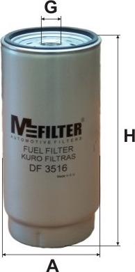 Mfilter DF 3516 - Паливний фільтр autocars.com.ua