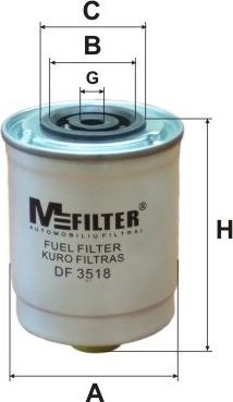 Mfilter DF 3518 - Фільтр палив. FORD Transit 2.5 вир-во M-Filter autocars.com.ua