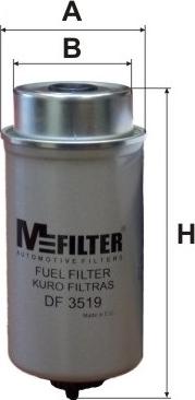 Mfilter DF 3519 - Фільтр паливний Transit V184 2.0-2.4DI 00-10.04 autocars.com.ua