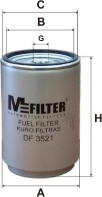 Mfilter DF 3521 - Топливный фильтр autodnr.net