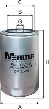 Mfilter DF3524 - Паливний фільтр autocars.com.ua