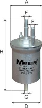 Mfilter DF 3527 - Фільтр паливний autocars.com.ua