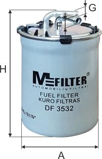 Mfilter DF 3532 - Топливный фильтр avtokuzovplus.com.ua