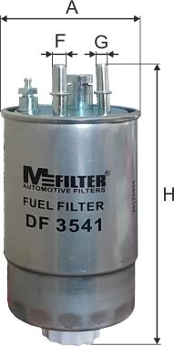 Mfilter DF 3541 - Фільтр паливний Doblo 1.9MJTD 77kW 05>-Fiorino 1.3JTD 08- autocars.com.ua