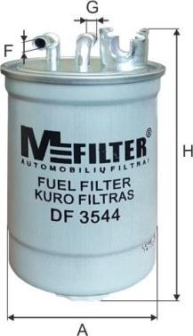 Mfilter DF 3544 - Фільтр паливний 1.9-2.0 TDI Sharan-Alhambra 00-10-Galaxy 00-06 autocars.com.ua
