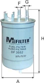 Mfilter DF 3552 - Паливний фільтр autocars.com.ua