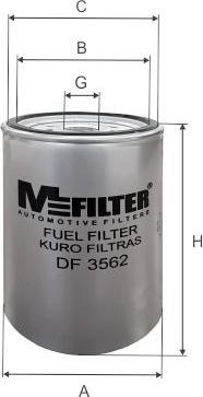 Mfilter DF 3562 - Топливный фильтр avtokuzovplus.com.ua