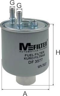Mfilter DF 3577 - Фільтр паливний Kangoo 1.5dCi 10.07- без датч.води autocars.com.ua