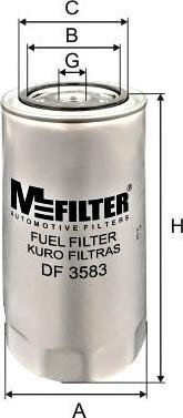Mfilter DF 3583 - Паливний фільтр autocars.com.ua