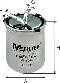 Mfilter DF 3594 - Топливный фильтр avtokuzovplus.com.ua