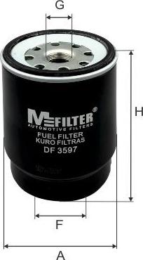 Mfilter DF 3597 - Паливний фільтр autocars.com.ua