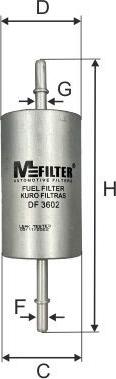Mfilter DF 3602 - Паливний фільтр autocars.com.ua