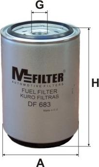 Mfilter DF 683 - Паливний фільтр autocars.com.ua