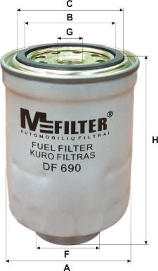 Mfilter DF 690 - Фільтр паливний autocars.com.ua