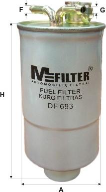 Mfilter DF 693 - Фільтр палив. AUDI. VW вир-во M-Filter autocars.com.ua