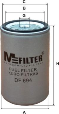 Mfilter DF 694 - Топливный фильтр avtokuzovplus.com.ua