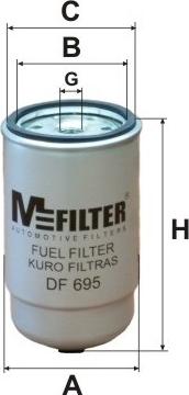 Mfilter DF 695 - Топливный фильтр autodnr.net