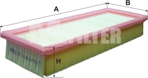 Mfilter K 196 - Повітряний фільтр autocars.com.ua