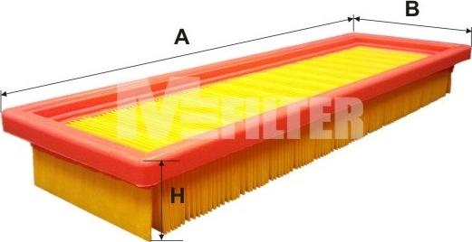 Mfilter K 198 - Повітряний фільтр autocars.com.ua
