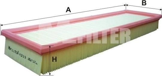 Mfilter K 219 - Повітряний фільтр autocars.com.ua