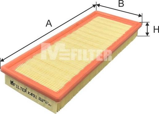 Mfilter K 491 - Повітряний фільтр autocars.com.ua