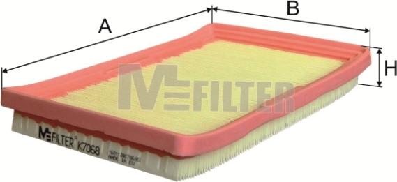 Mfilter K 7068 - Воздушный фильтр avtokuzovplus.com.ua