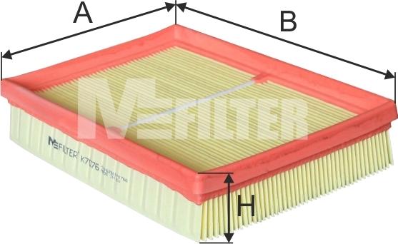 Mfilter K 7076 - Повітряний фільтр autocars.com.ua