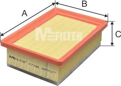 Mfilter K 7199 - Повітряний фільтр autocars.com.ua