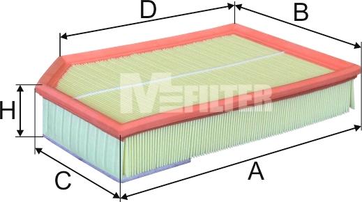 Mfilter K 738 - Воздушный фильтр avtokuzovplus.com.ua