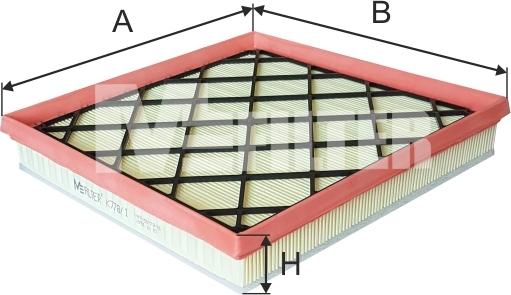 Mfilter K 778/1 - Повітряний фільтр autocars.com.ua