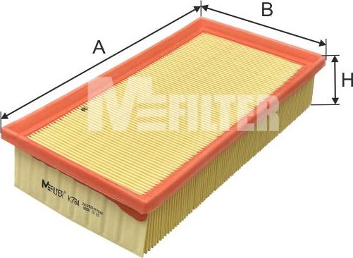 Mfilter K 784 - Повітряний фільтр autocars.com.ua